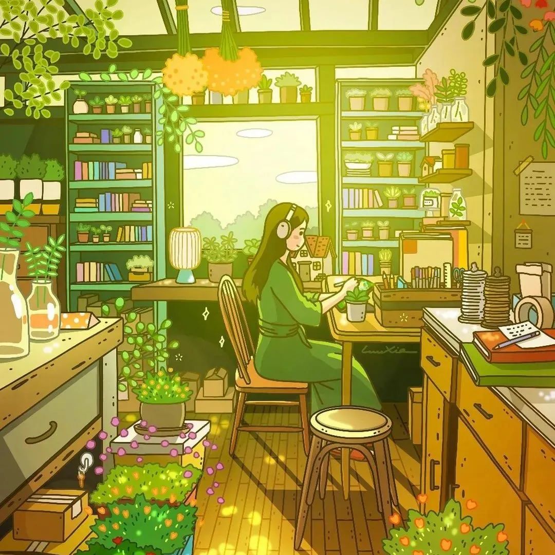 治愈且浪漫的场景插画！