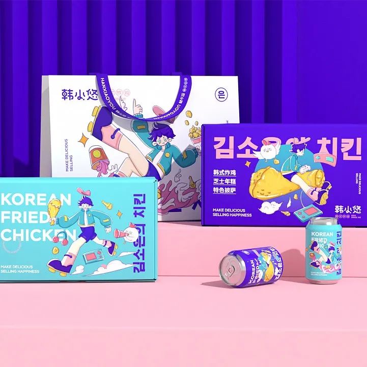 古灵精怪的韩式炸鸡品牌设计，看饿了！
