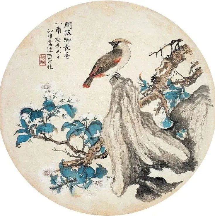 南田以后没骨画法第一人，陆抑非笔下的花鸟