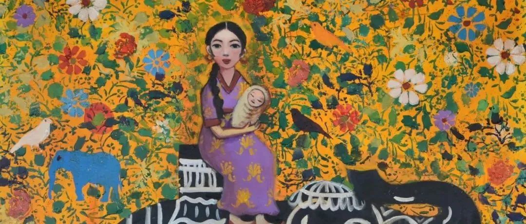 艺术家 Rimi Yang的画作，具象和抽象的结合。