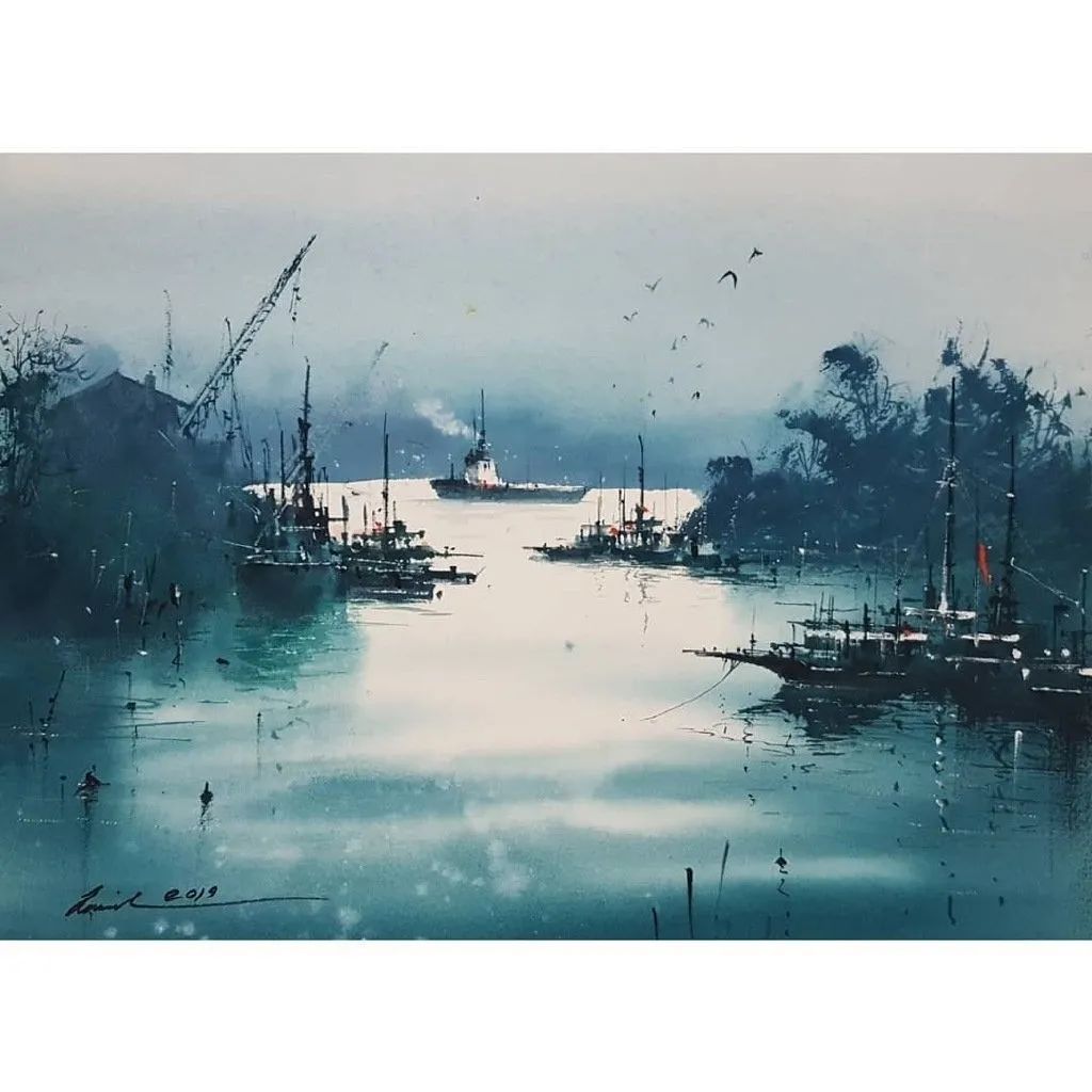 Javid Tabatabaei 水彩风景