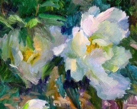 令人愉悦的花卉油画，俄罗斯画家尼娜·米哈伊连科作品