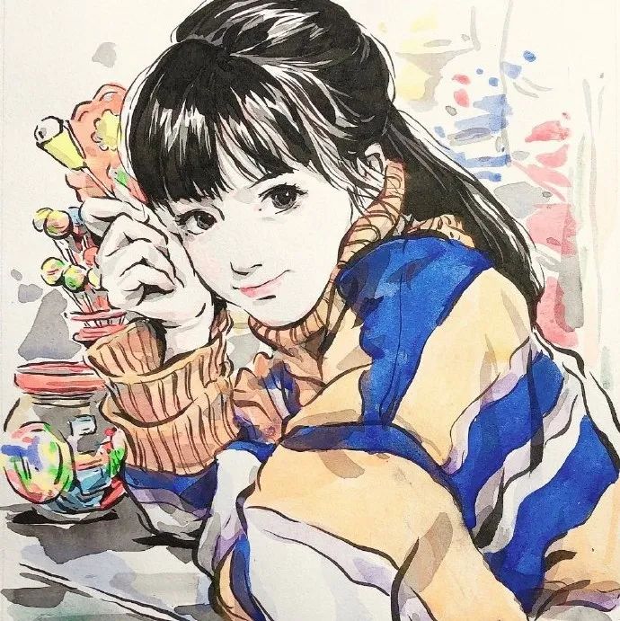 迟迟CHICHi绘画作品