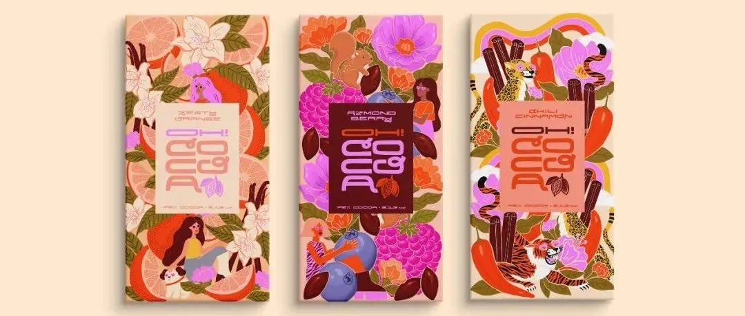 创意插画可可食品创意包装设计