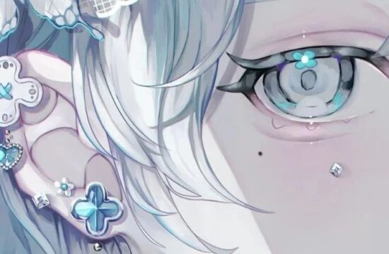 把脸砍掉一半，反而清澈如水~妆容和饰品，这细节好漂亮！