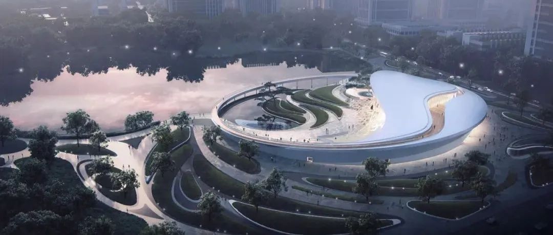 MUDA慕达建筑设计的天府中医药博物馆，宛若一幅巨型太极图