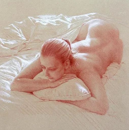 画家拉蒂莫尔的素描人体，真的很美！