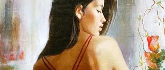 画家安德烈·马金笔下的女人妩媚动人，清纯可爱，太美了
