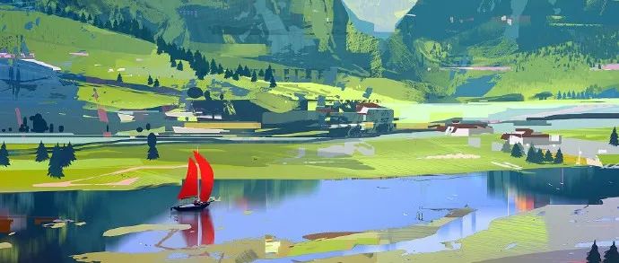 艺术家 sparth 概念风景插画