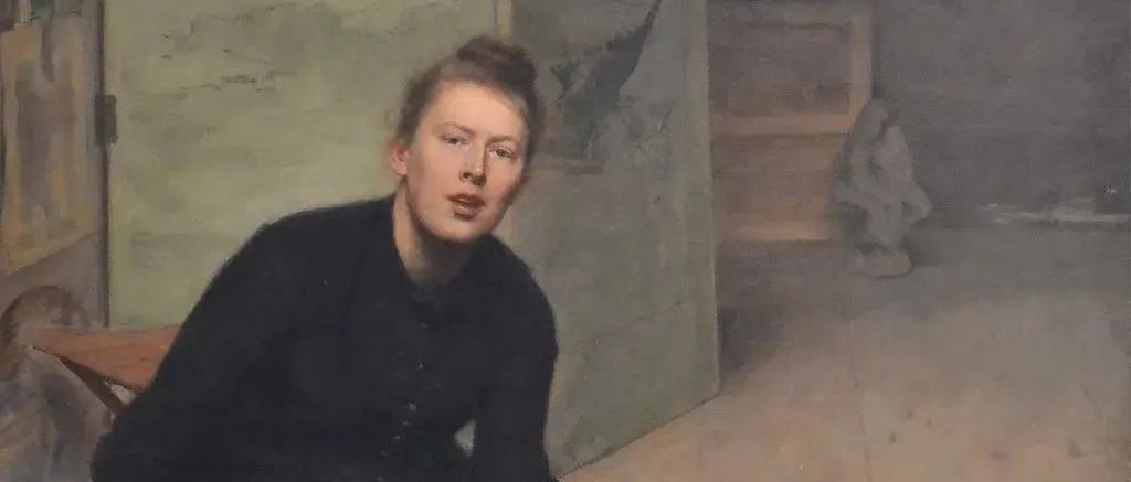 瑞典女画家汉娜-赫希的肖像画