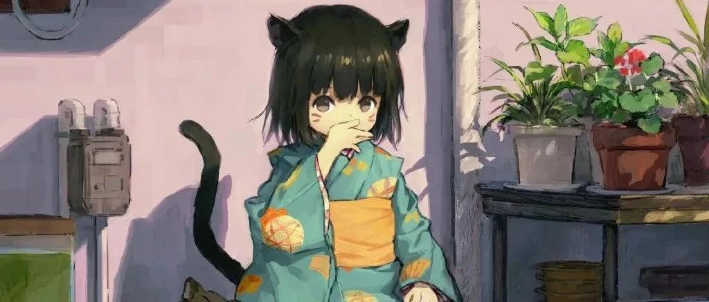 猫少女 插画师Sho_lwlw 绘画作品