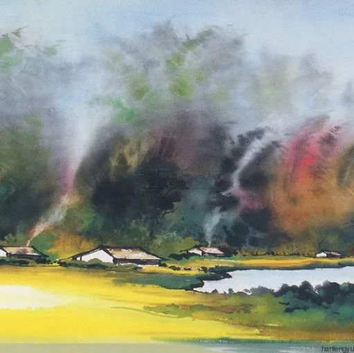 台湾水彩画家曾兴平风景绘画作品欣赏