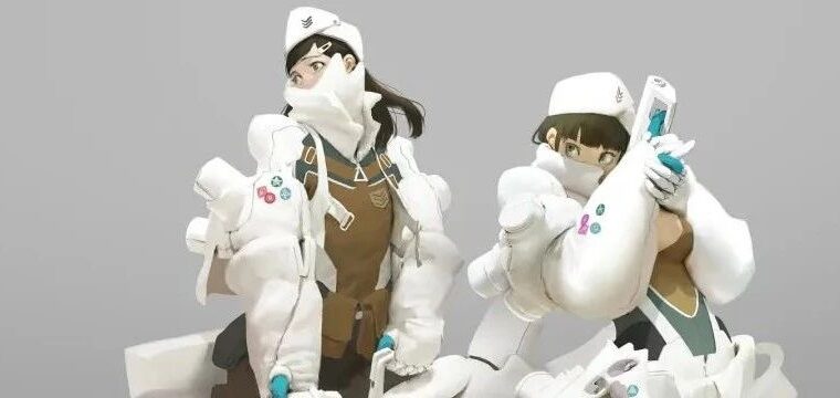 少女脸+机械身~低调韩国画师8.1K+的高赞作品，把我拿捏的死死！