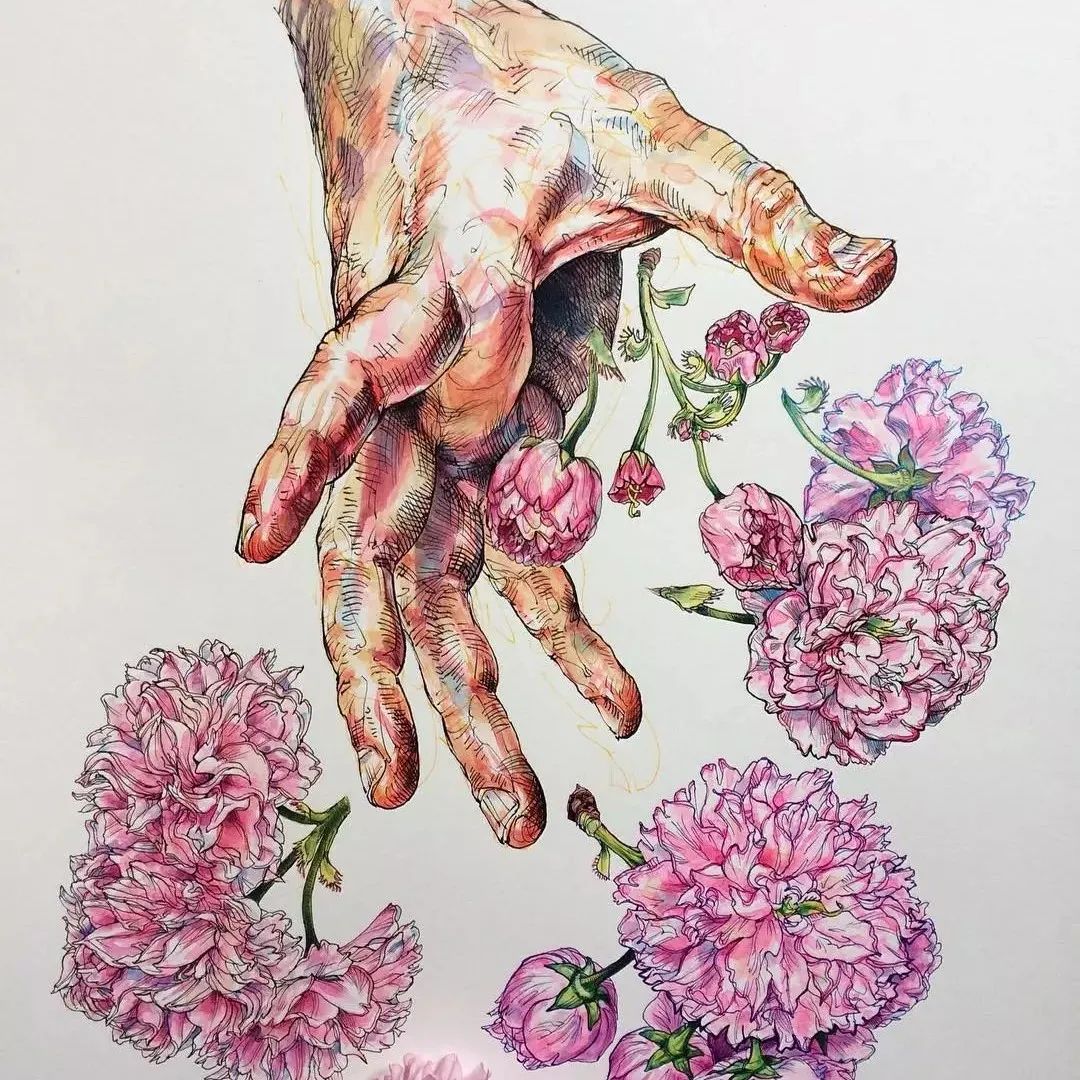 手与花的艺术，震撼心扉！