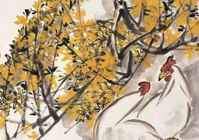 品画｜陈大羽笔下的迎春花，春意盎然