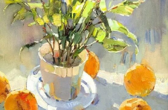 阳光与植物Вероника Лобарева, художник绘画作品欣赏