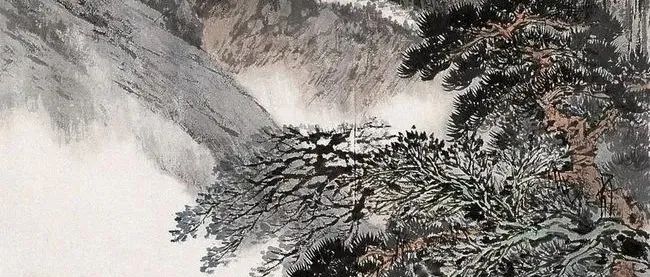 他的国画山水，清风徐徐，令人舒心不已
