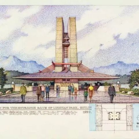 彭一刚先生建筑手绘作品