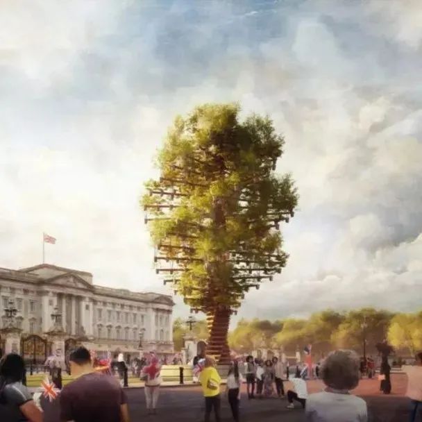 Heatherwick 设计了一个由350棵树组成的雕塑，纪念英国女王白金禧年