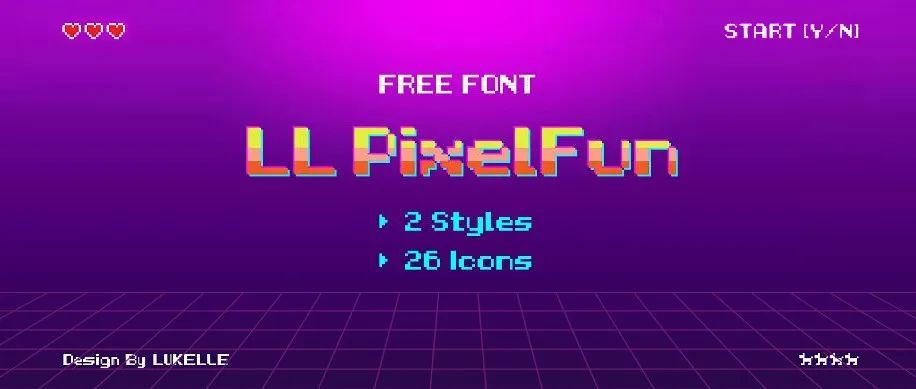 LL PixelFun | 西文像素字体