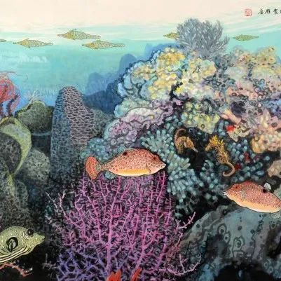 画家吴清江海底绘画作品欣赏