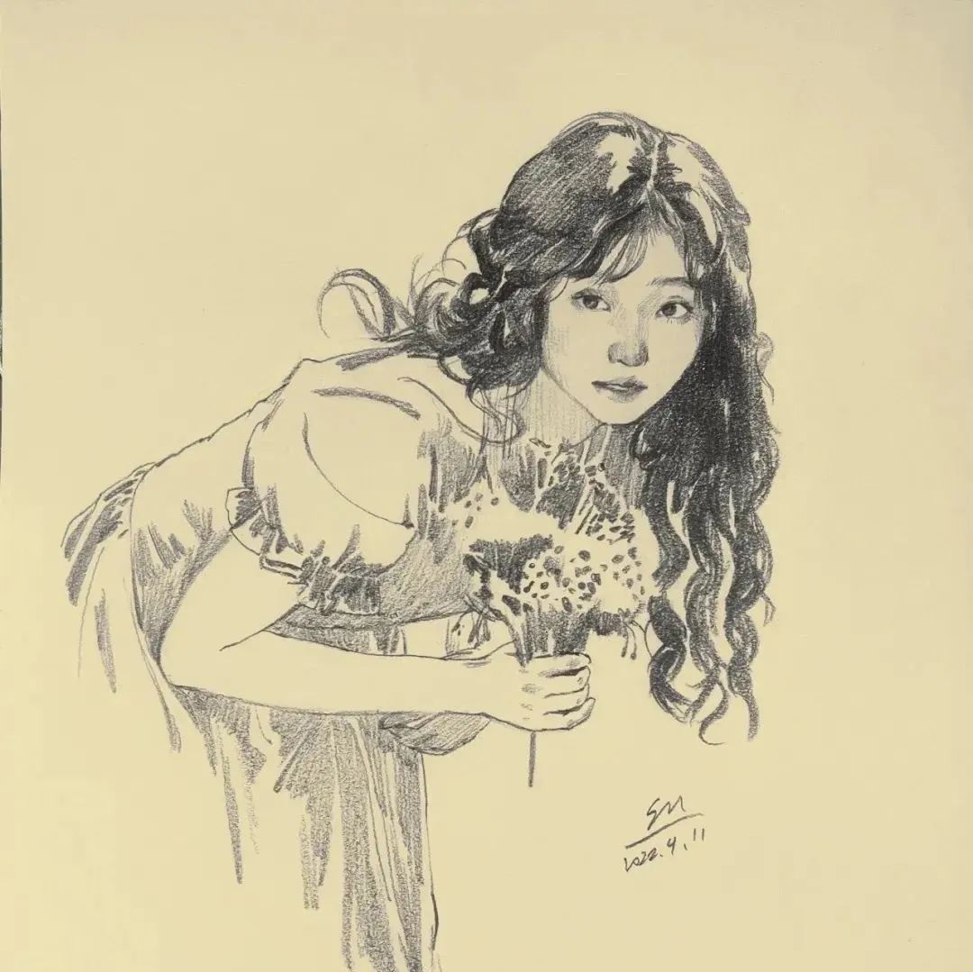 一组简约风人物速写