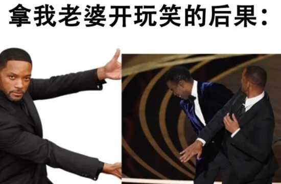 在奥斯卡颁奖典礼上扇人耳光的威尔史密斯，掀起梗图狂潮……