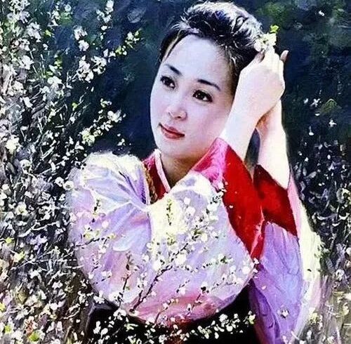 朝鲜油画中的春，朴实得很！