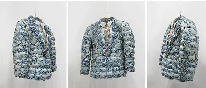 这个男人把瓷器打碎了，做了一件件可以穿的衣服远销国外
