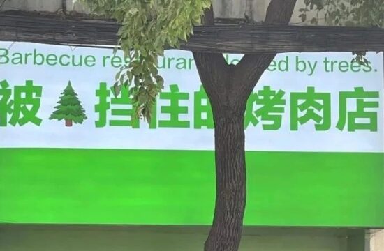 “被树挡住的烤肉店”出后续了，你是懂设计的！