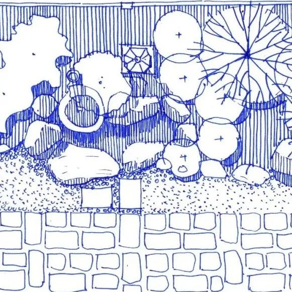 一组个人实景转平面图 | 庭院设计手绘图合集