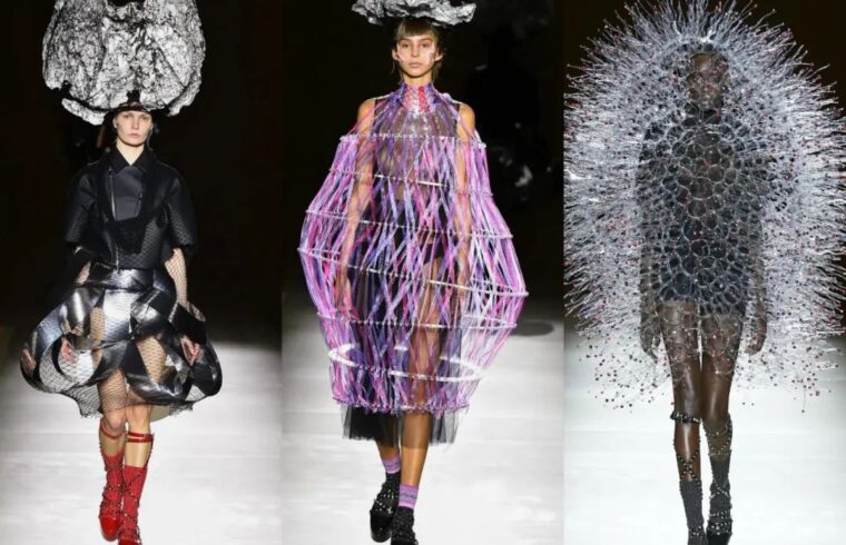 是“病毒”还是发光毛毛虫？主打看不懂，Noir Kei Ninomiya让人毛骨悚然的实验性黑色美学！