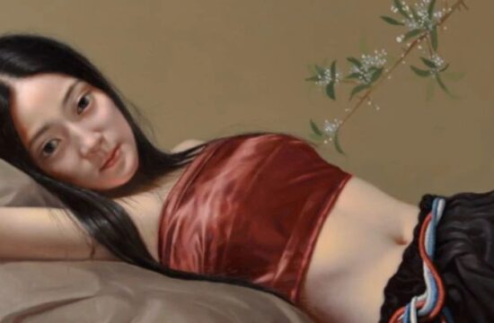 美诺天仙的画中美人，画家苏新的人物油画作品，迷蒙幽远！