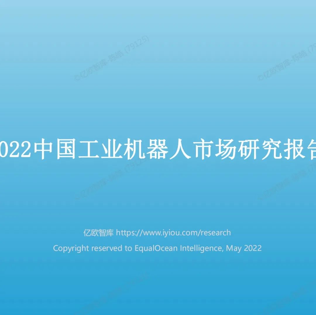 2022中国工业机器人市场研究报告