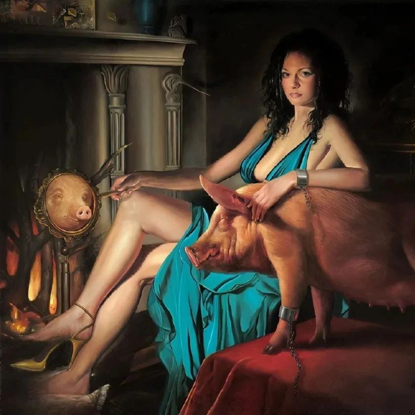 美国艺术家超现实主义油画作品，梦幻与性感并存