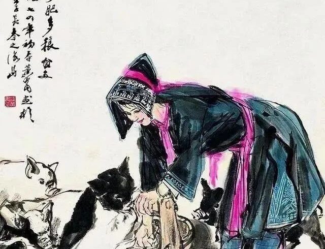 黄胄画猪，简简几笔，太可爱了
