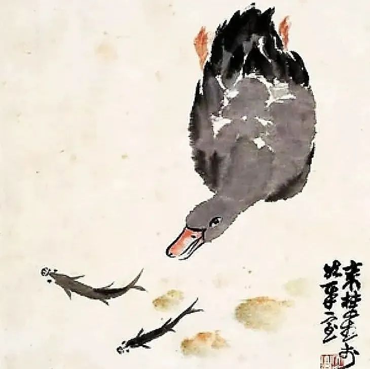 他的作品，着墨不多，极富情趣！