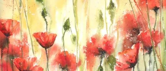 ​Malgorzata Szczecinska的自然风景花卉水彩画