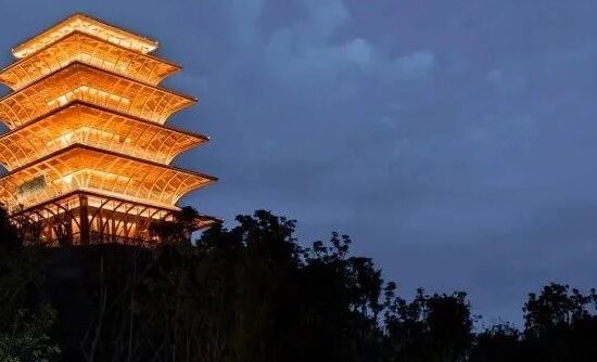 “以竹代木”，取材当地竹林 | 成都龙泉山城市森林公园丹景阁