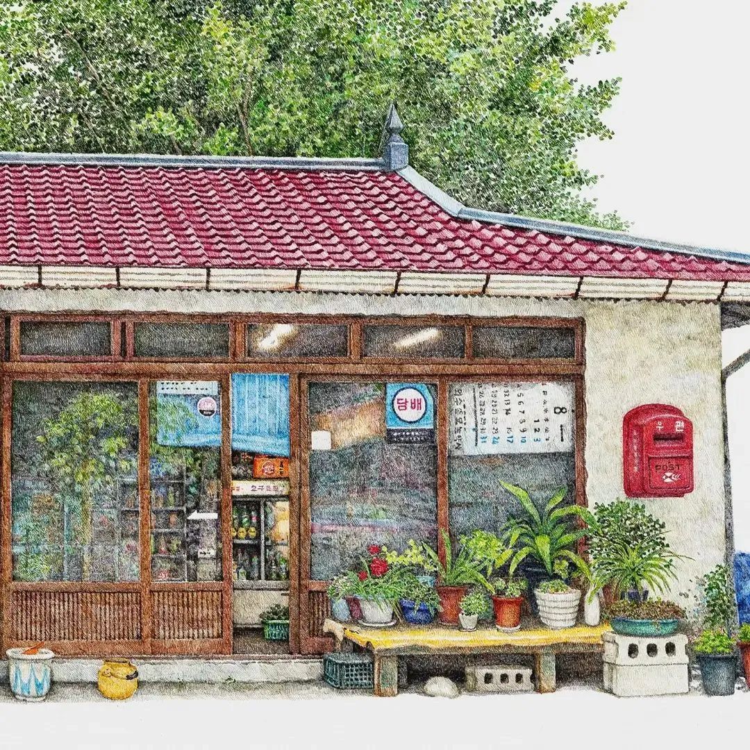 韩国女画家用30年，描绘不起眼的街头商店，画作勾人回忆