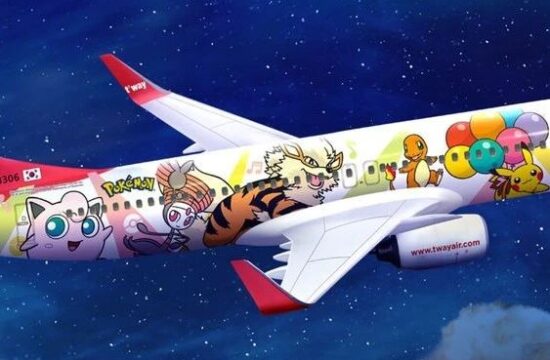 【海外】宝可梦与韩国德威航空合作推出皮卡丘彩绘机