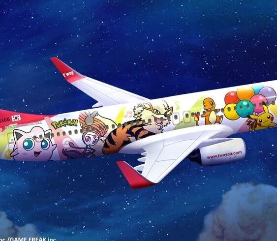 【海外】宝可梦与韩国德威航空合作推出皮卡丘彩绘机