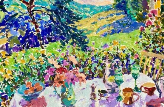 色彩丰富的小色块油画，英国画家雨果·格伦维尔作品!