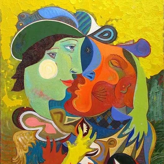 两种不同风格人物油画，俄罗斯画家尤里·苏尔坦诺夫作品