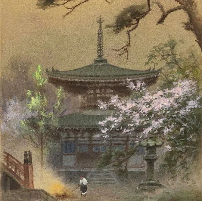 复古国风的水彩欣赏，美呆！