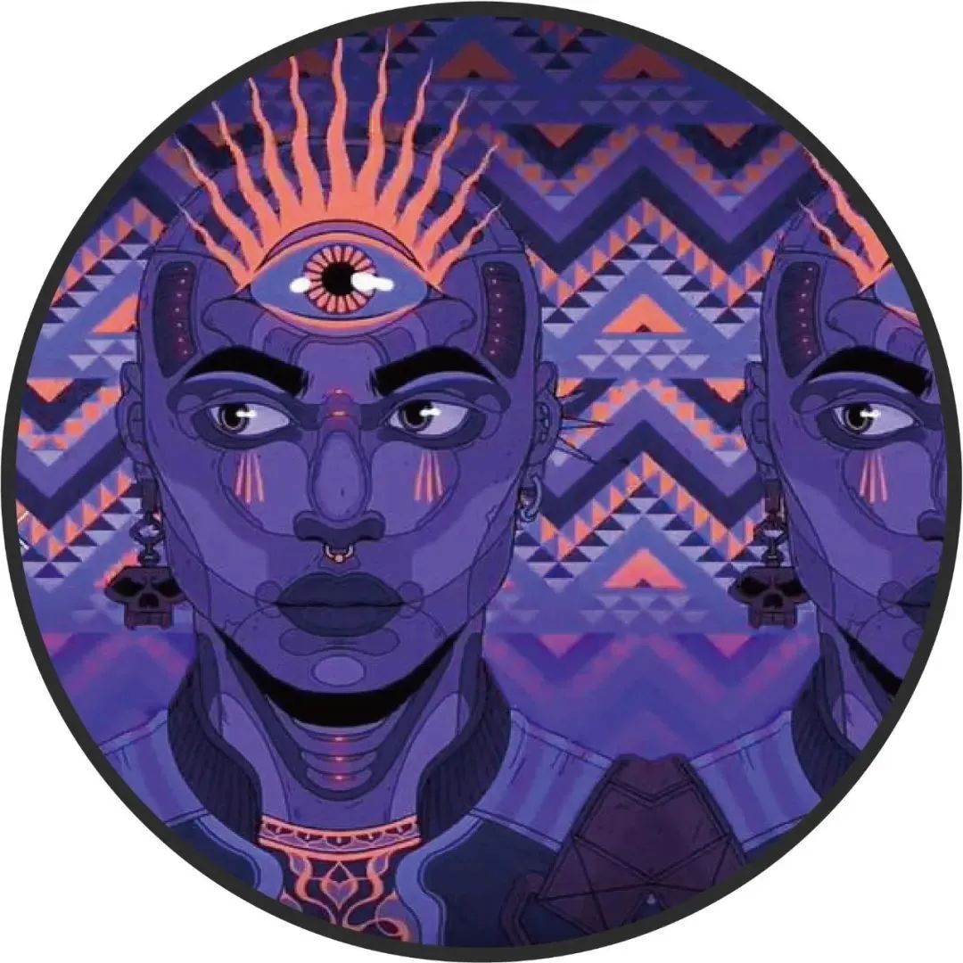 gif插画丨科幻与迷幻元素相结合，勾勒出一个反乌托邦世界的幻景，充满了赛博朋克美学