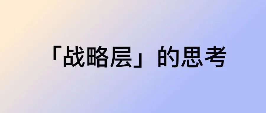 需求设计中“战略层”