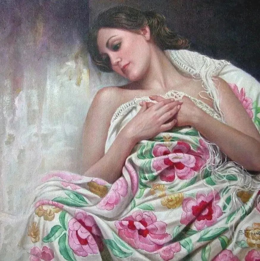 艺术天地||画家索莱达·费尔南德斯的女人体油画，像一朵美丽的鲜花！