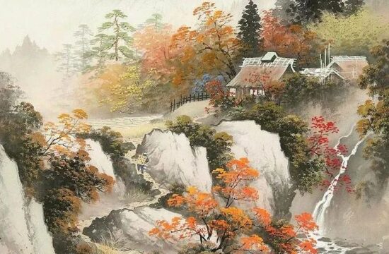 别样的日本水墨山水画