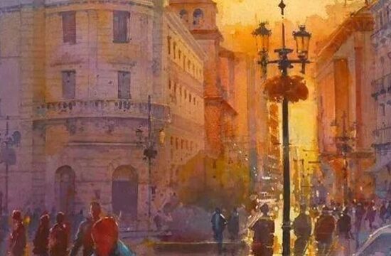 来自英国画家 光色淋漓的水彩街景